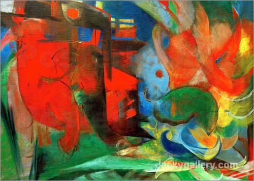 Abstract Forms II by Franz Marc paintings reproduction